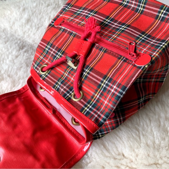 MOVING SALE❗️Vintage 90s 💎 Hello Kitty plaid drawstring backpack - Picture 3 of 7